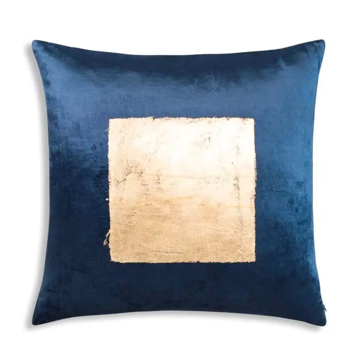 Navy & Gold Velvet Pillow