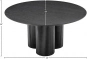 Ash Black Round Dining Table