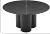 Ash Black Round Dining Table