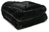 Black Fur Throw