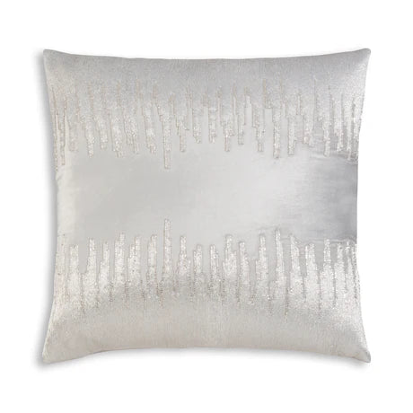 Grey Silver Velvet Pillow