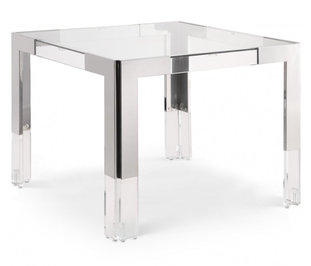 Jackie Silver/Acrylic Dining Table