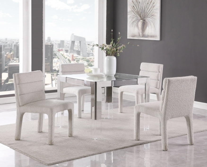 Jackie Silver/Acrylic Dining Table