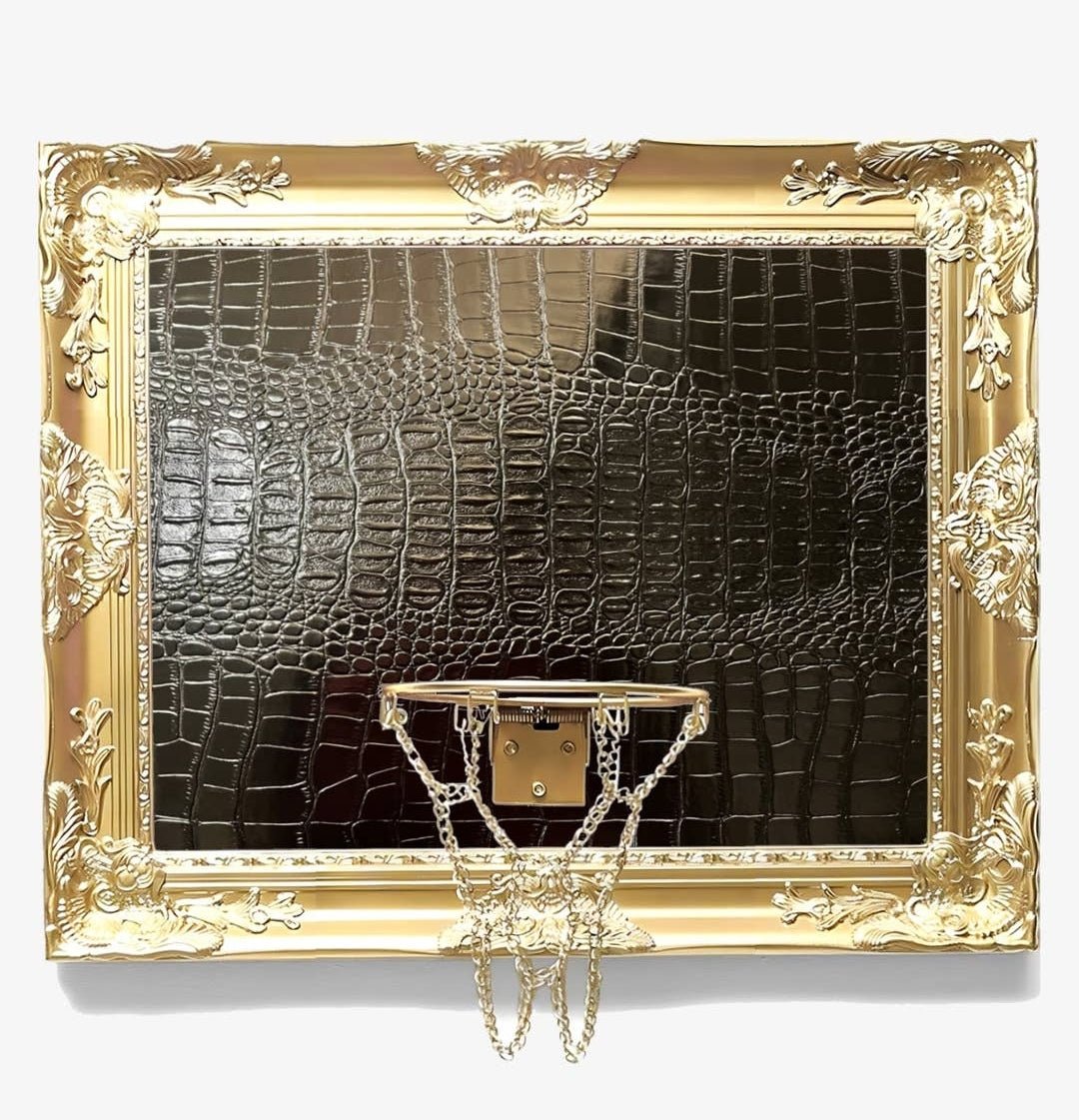 Designer Inspired Black Snake Basketball Hoop