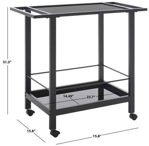 Anesa Black Bar Cart