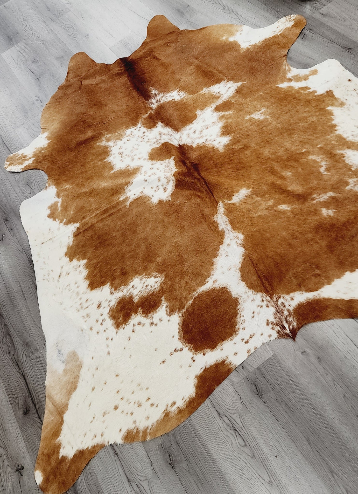 Tan/White Hide Rug