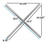 XOXO Chrome Wall Decor (Small)