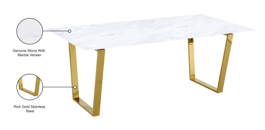 Carmen Gold Dining Table