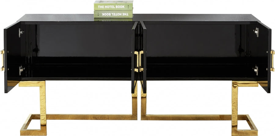 Jackie Gold/Black Console Table