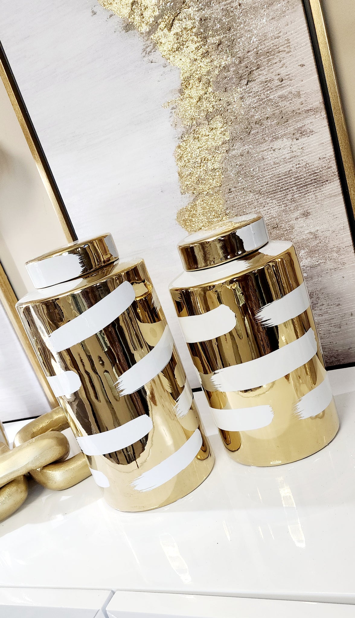 Brush Stroke Canister Set