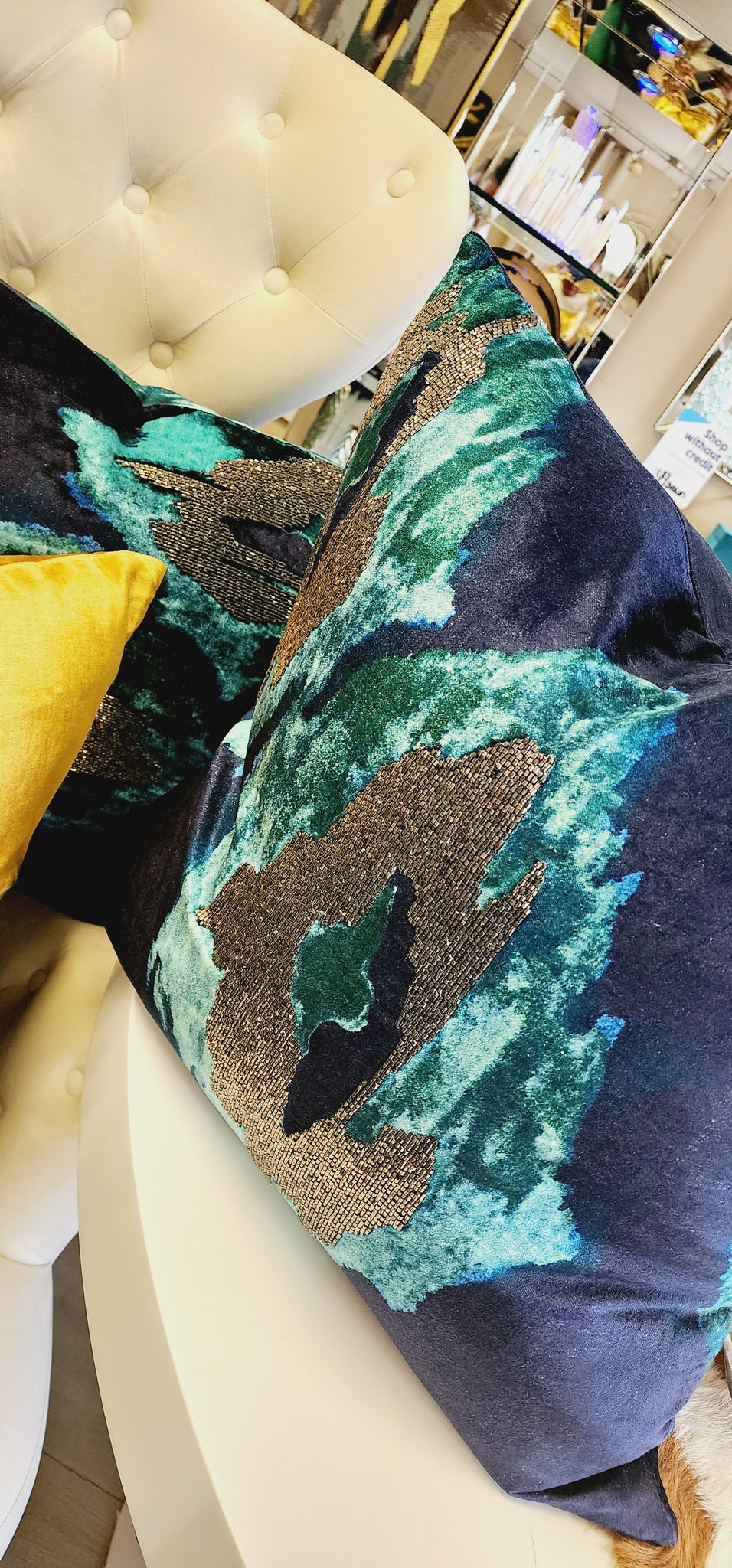 Jade Designer Luxury Pillow-Teal