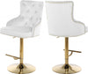 Velvet Adjustable Bar Stool w/Gold