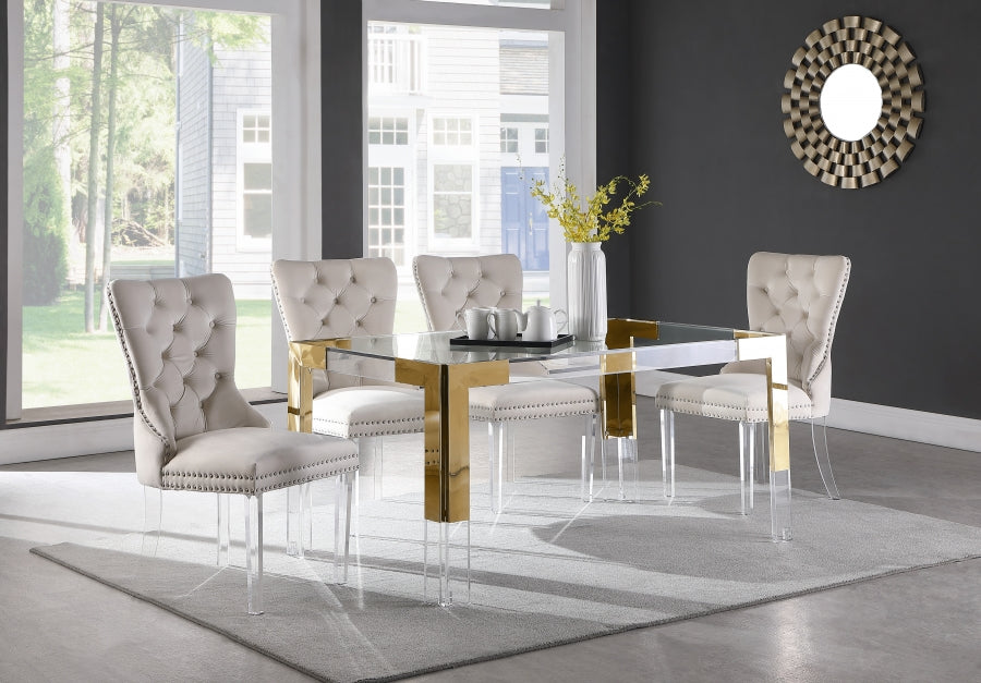 Jackie Gold/Acrylic Dining Table