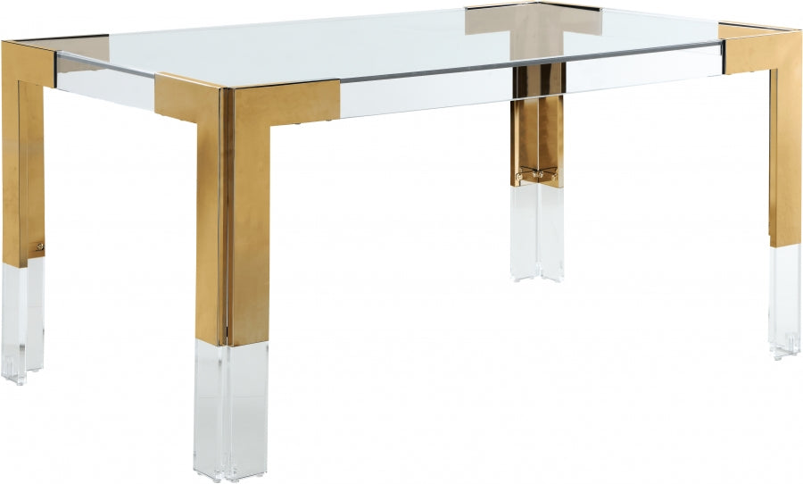 Jackie Gold/Acrylic Dining Table