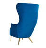 Katelra Blue Velvet Wingback Chair