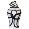 Black/White Ginger Jar