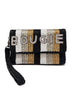 BOUGIE Stripes Wristlet Beaded Bag