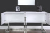 Jackie Chrome/White Console Table