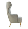 Katelra Grey Velvet Wingback Chair
