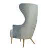 Katelra Grey Velvet Wingback Chair