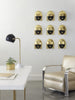 Fashion Faces Black & Gold Wall Art Set of 3-Small