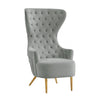 Aaliyah Cream Velvet Wingback Chair