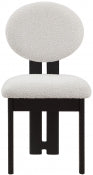 Boucle Fabric Black Dining Chair