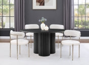 Ash Black Round Dining Table