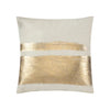 Ivory Hairon Hide Velvet Back Pillow