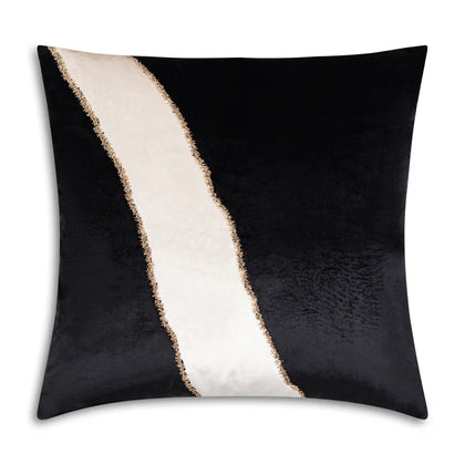 Demi Ivory/Black Velvet Pillow