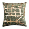 Abstract Green Velvet Pillow