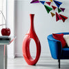 Red Trombone Large Floor Vase