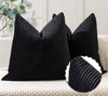 Velvet Black Pillows - Set of 2