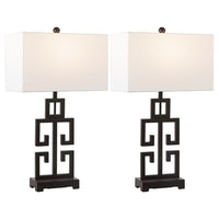 GREEK KEY TABLE LAMP-SET OF 2