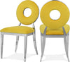 "O" Velvet Dining Chair - Chrome
