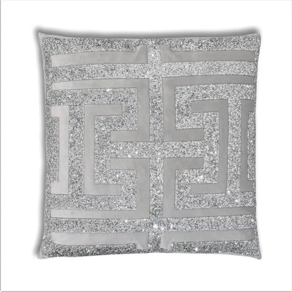 Geo Grey Silver Pillow