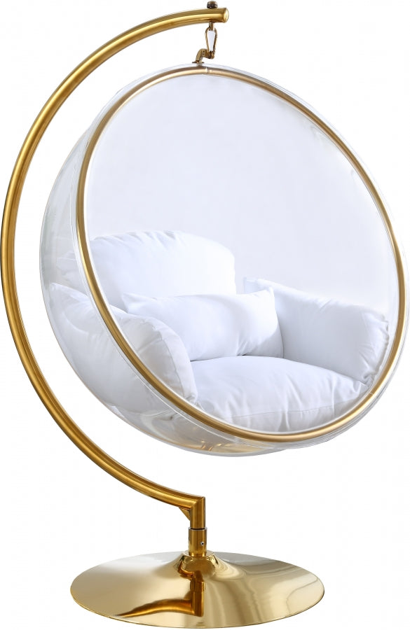 Monica Acrylic Gold Swing Bubble Chair