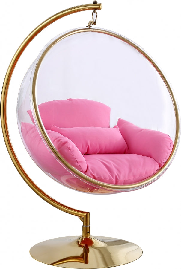 Monica Acrylic Gold Swing Bubble Chair