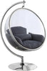 Monica Acrylic Chrome Swing Bubble Chair