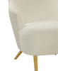 Katelra Cream Velvet Wingback Chair