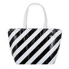 Insulated Cooler Bag - Black & White Stripe