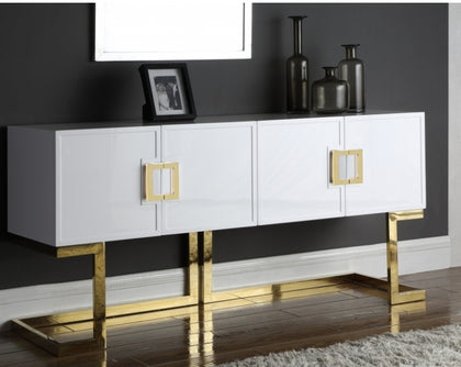 Jackie Gold/White Console Table