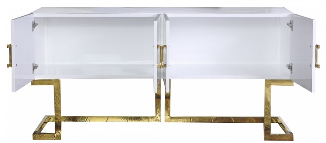 Jackie Gold/White Console Table