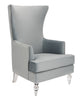 Silver Acrylic Wingback Chair