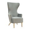 Katelra Grey Velvet Wingback Chair