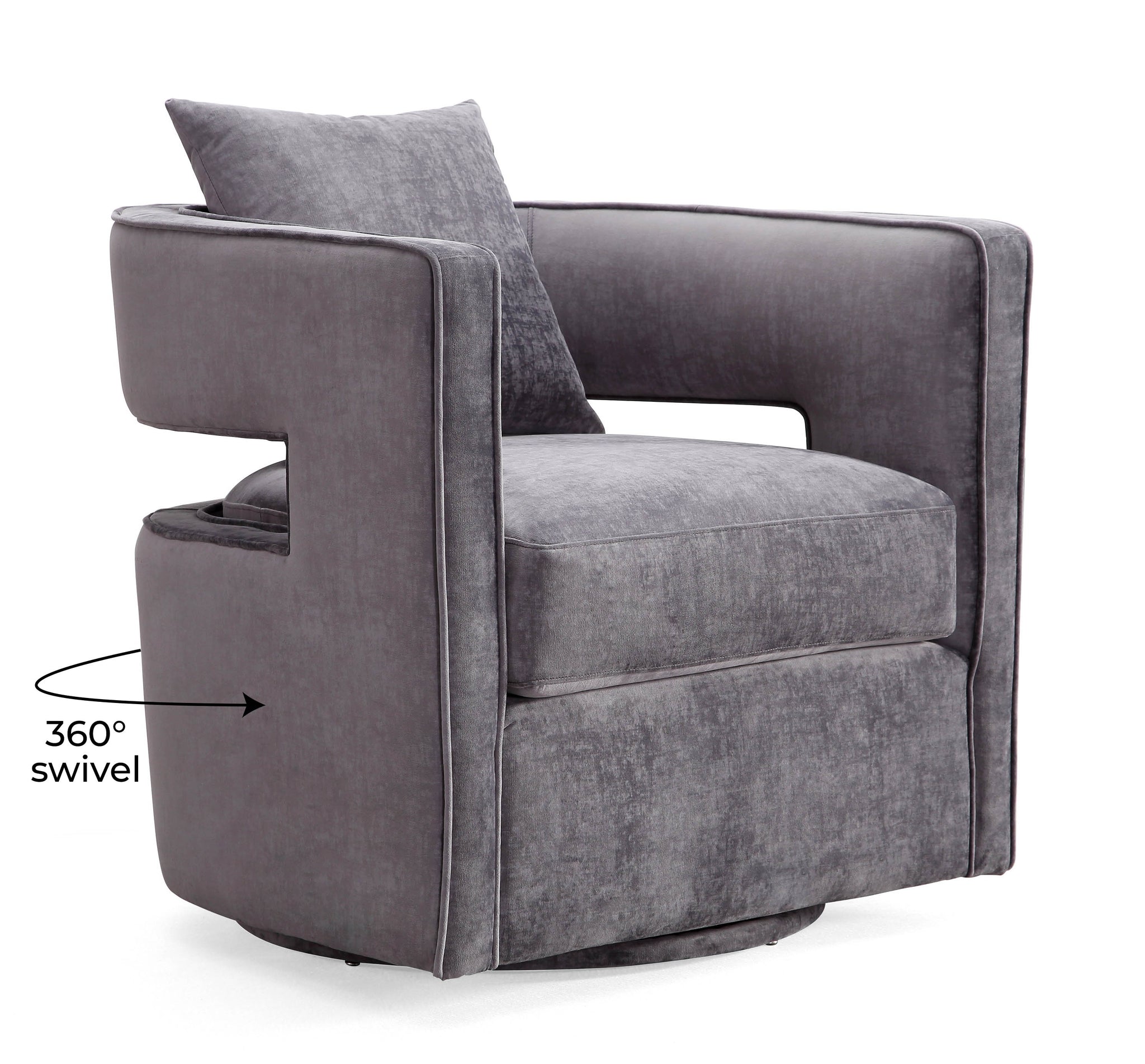 Kenzli Grey Swivel Chair