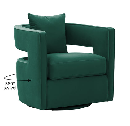 Kenzli Green Swivel Chair