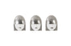 Fashion Faces White & Silver Wall Art Set of 3-Small